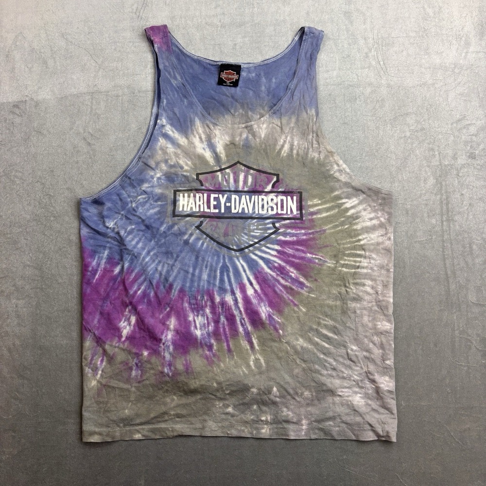 VTG Harley-Davidson‎ Tie-Dye Tank Top Men's XL